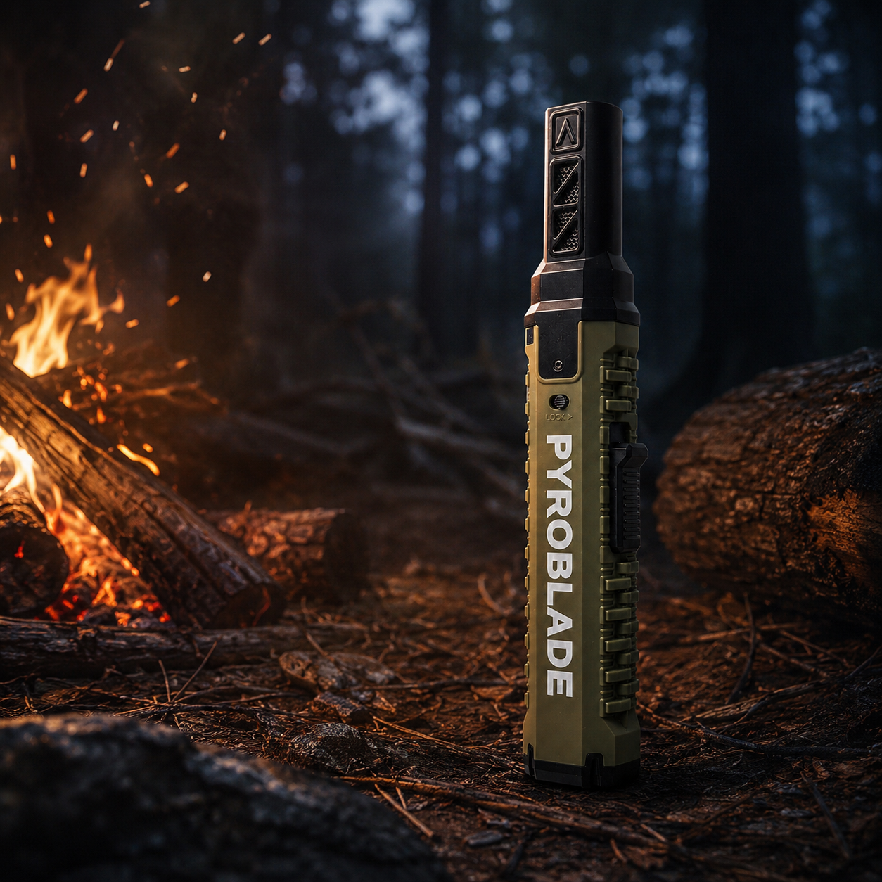Pyroblade Apex stormlighter. 
Designet for norske forrhold med både vind, regn og kulde i tankene.
Testvinner å utkonkurrerertil og med  Primus Power Lighter.
Testet ned til 20 minus grader