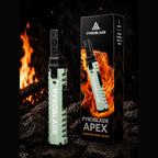 Pyroblade Apex stormlighter og emballasje på mørk bakgrunn